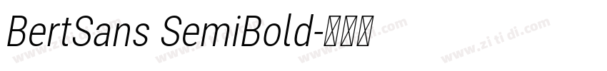 BertSans SemiBold字体转换